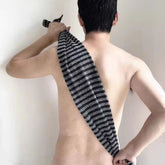 Back scrubber with sturdy strap handles for easy grip